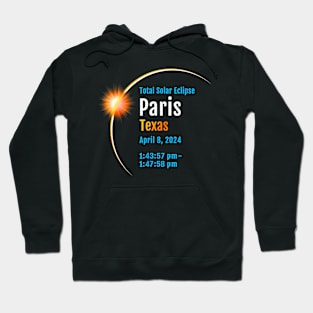 Paris Texas Tx Total Solar Eclipse 2024 1 Hoodie